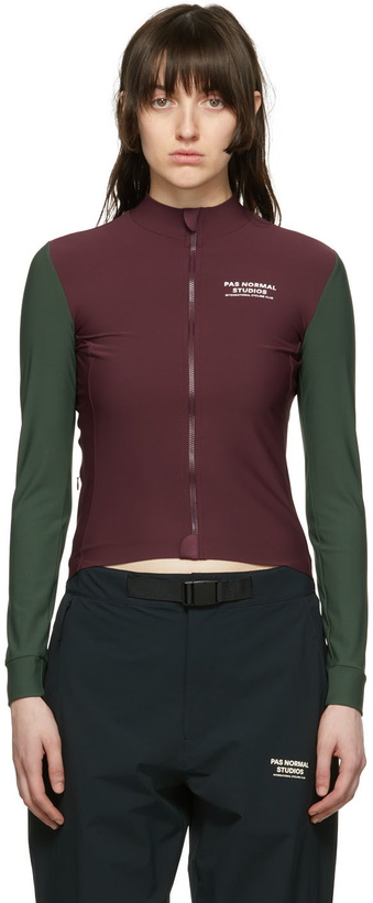 Photo: Pas Normal Studios Burgundy Nylon Sport Top