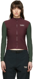 Pas Normal Studios Burgundy Nylon Sport Top