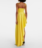 David Koma Asymmetric draped satin minidress