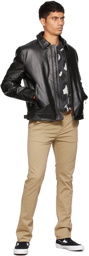 Nudie Jeans Black Leather Eddy Jacket