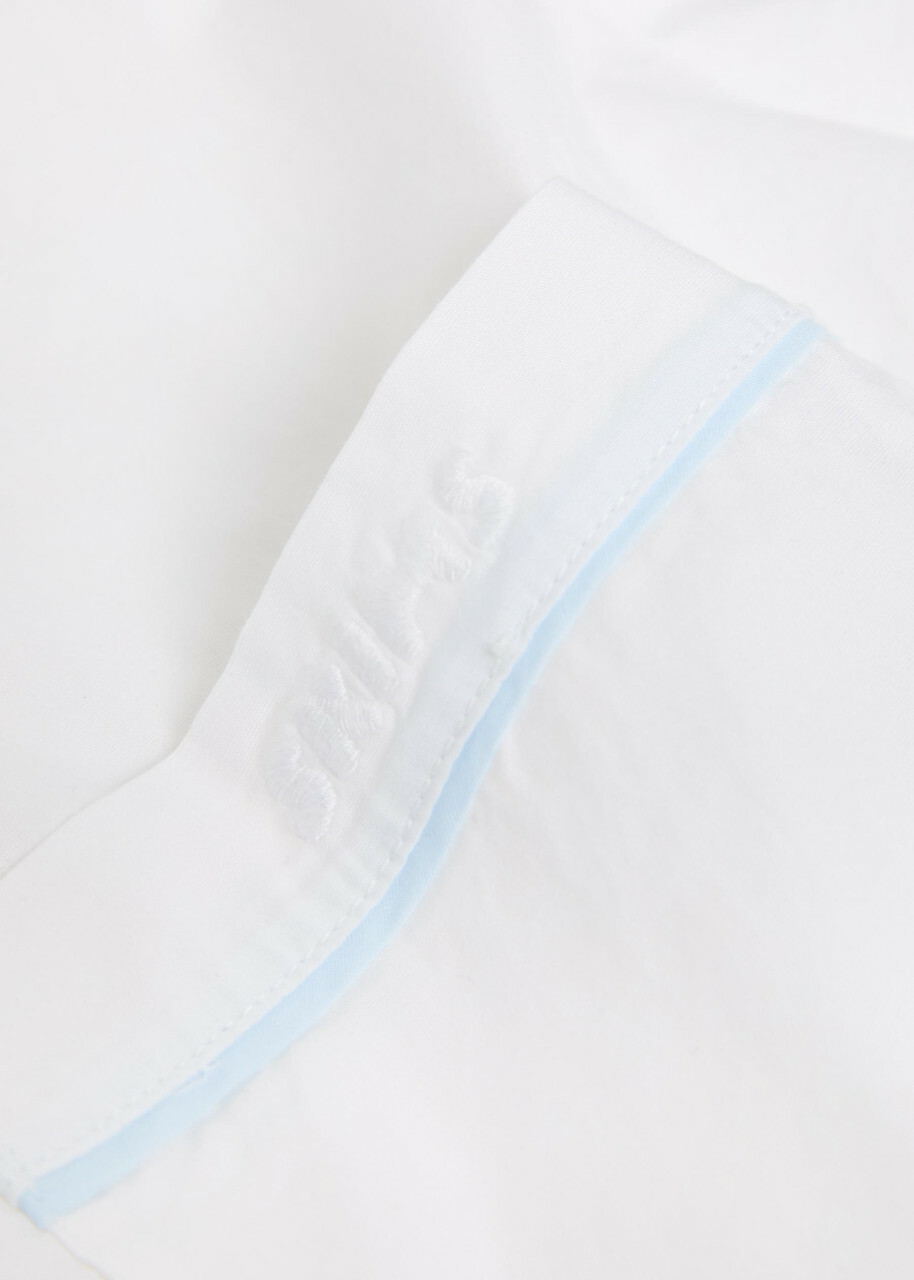 Skims Logo-embroidered Stretch-cotton Poplin Pyjama set White