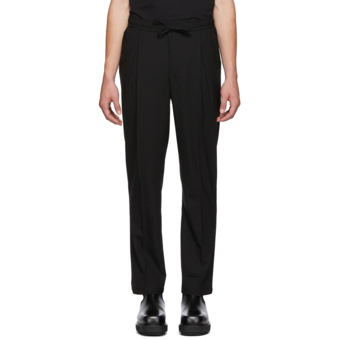 LHomme Rouge Black Comfort Trousers LHomme Rouge