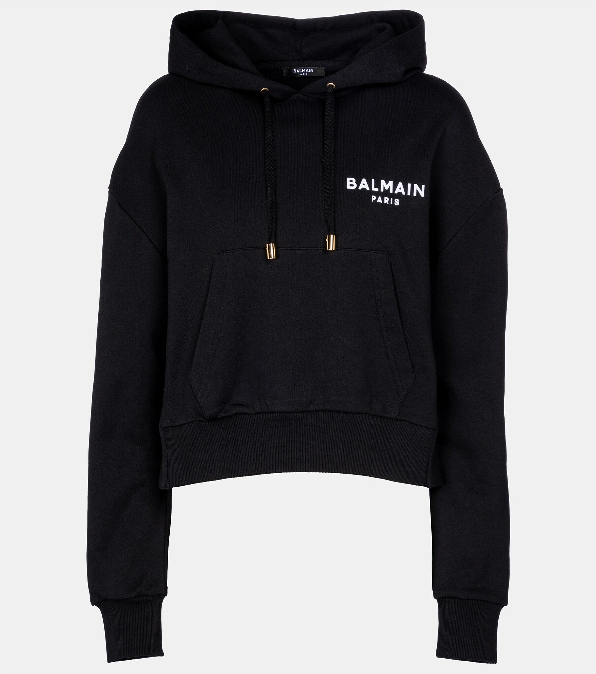Balmain - Logo cotton jersey hoodie Balmain