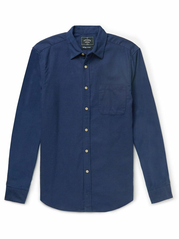 Photo: Portuguese Flannel - Lobo Cotton-Flannel Shirt - Blue