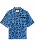 Marine Serre - Cotton-Terry Jacquard Shirt - Blue