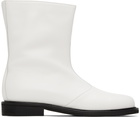 LE17SEPTEMBRE White Leather Boots