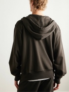 The Row - Roki Cotton and Cashmere-Blend Jersey Zip-Up Hoodie - Brown