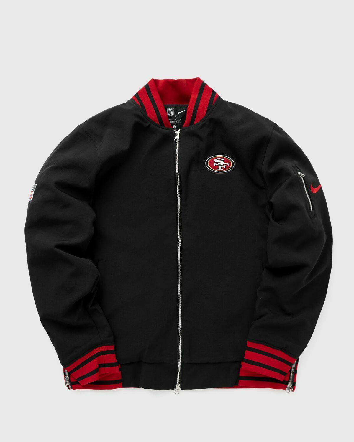 Nike Nfl San Francisco 49ers Nike Coach Bomber Jacket Black Bomber Jackets Nike