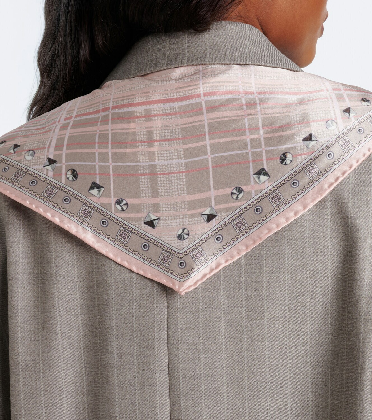 Acne Studios Printed silk satin scarf