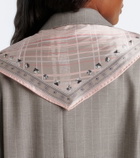 Acne Studios Printed silk satin scarf