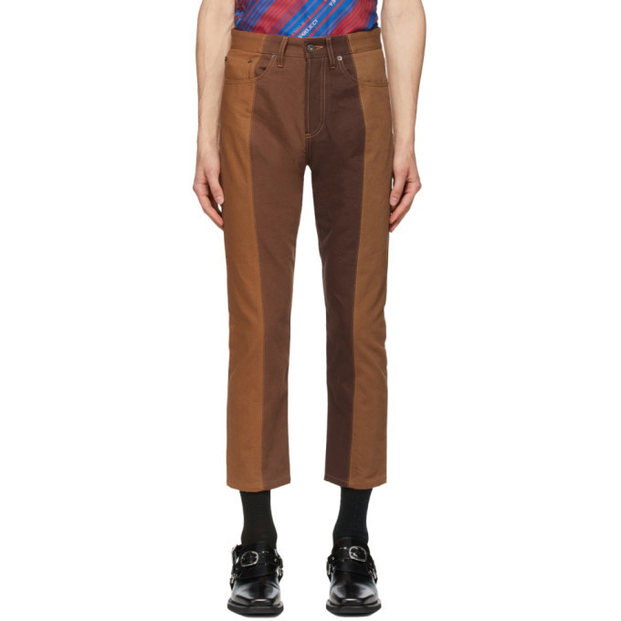 Y/Project Brown Stripe Denim Jeans Y/Project