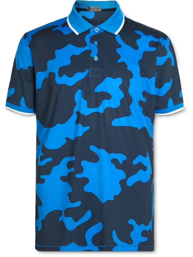 Photo: G/FORE - Camouflage-Print Tech-Jersey Golf Top - Blue