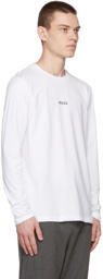 BOSS White Cotton Long Sleeve T-Shirt