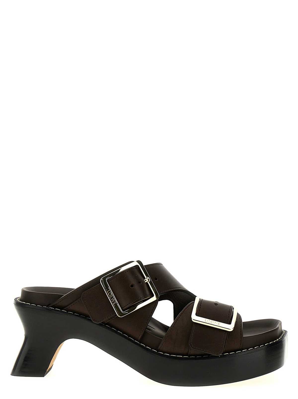 Loewe Terra leather wedge clogs Loewe