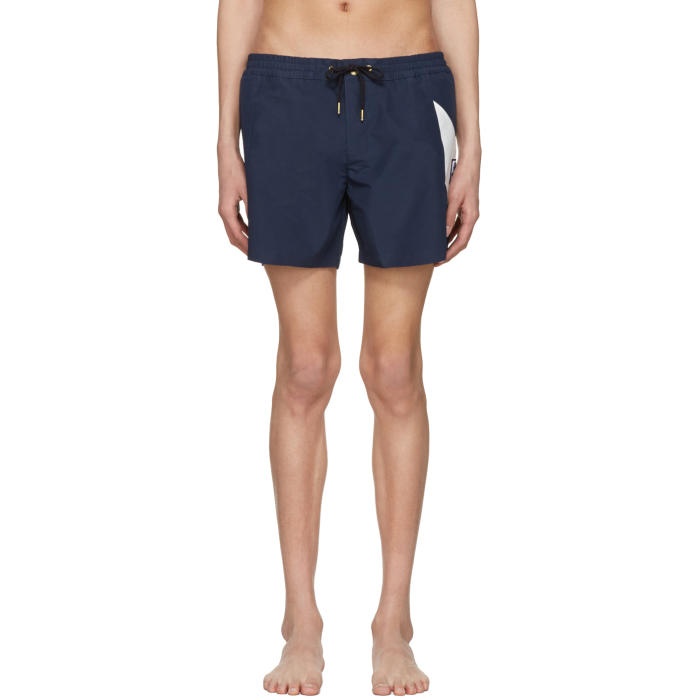 Photo: Moncler Gamme Bleu Navy Contrast Swim Shorts