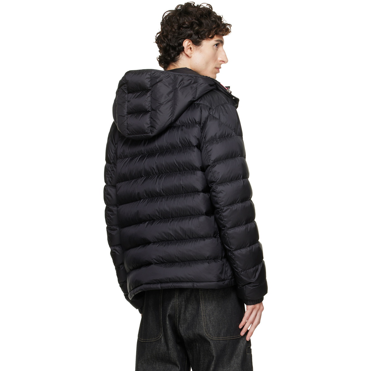 Moncler Black Verith Hooded Short Down Jacket