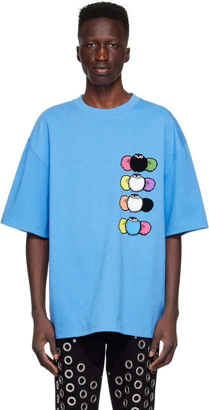 Photo: We11done Blue Cotton T-Shirt