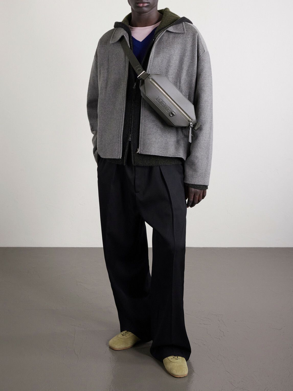 LOEWE - Logo-Debossed Leather Belt Bag