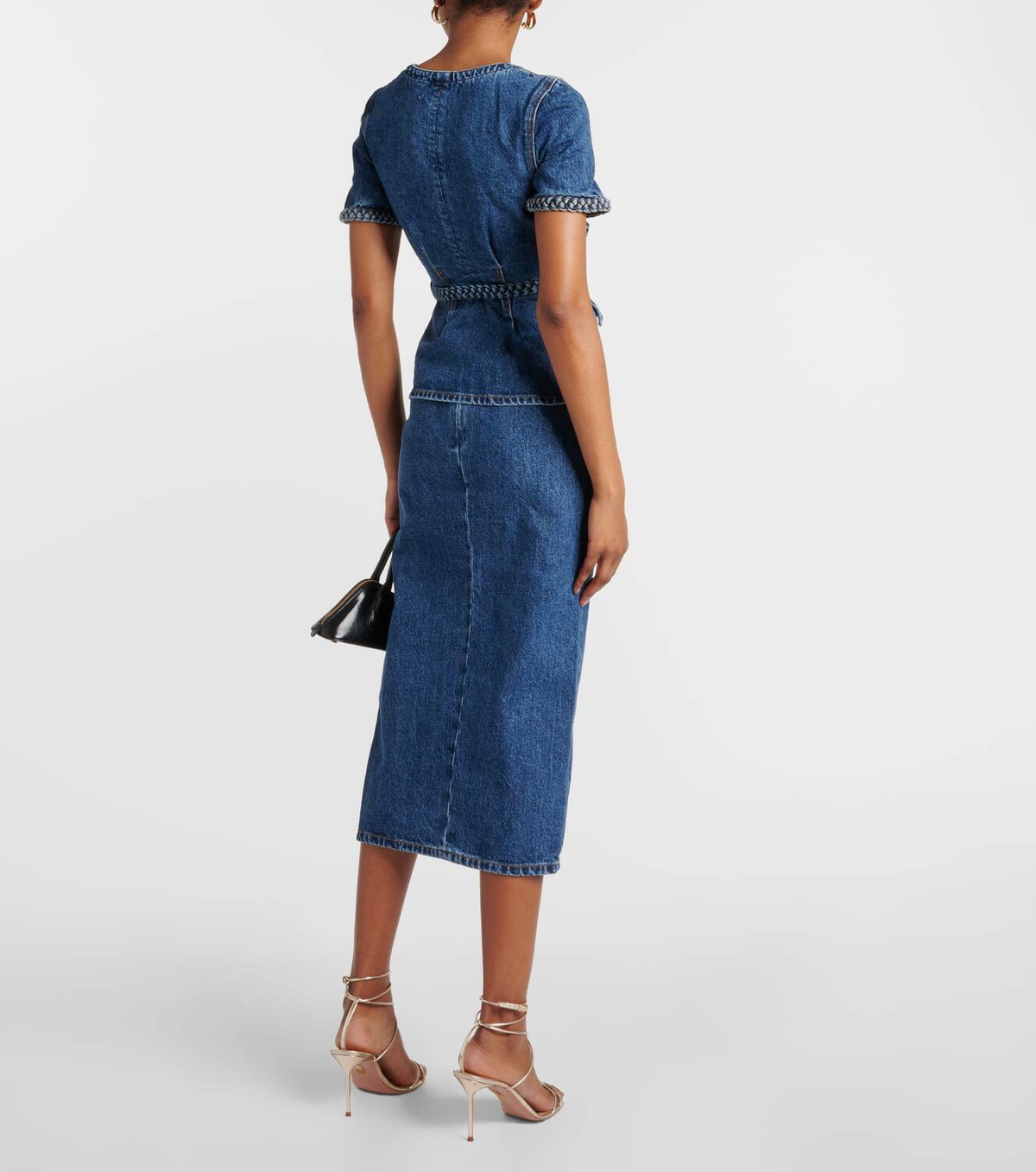 SelfPortrait Denim midi dress SelfPortrait