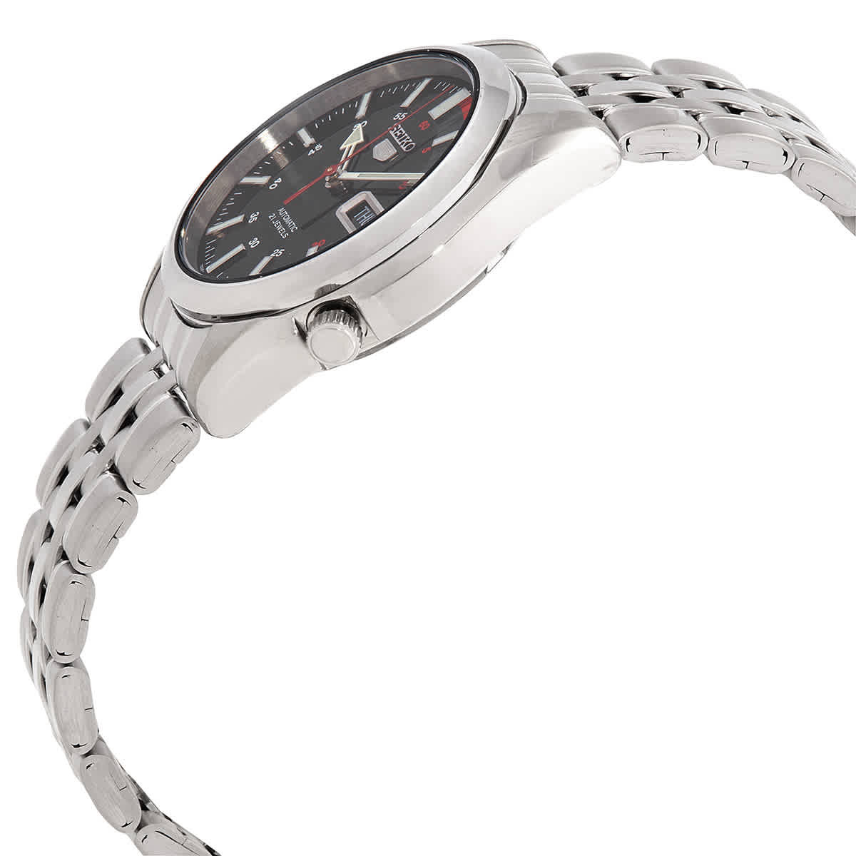 Seiko Series 5 Automatic Black Dial Unisex Watch SNK375K