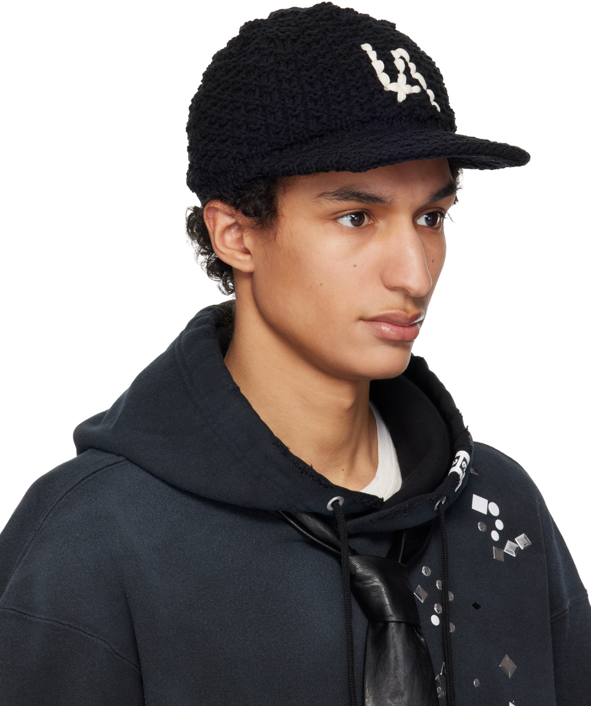 Maison MIHARA YASUHIRO Black 'LA' Knit Cap