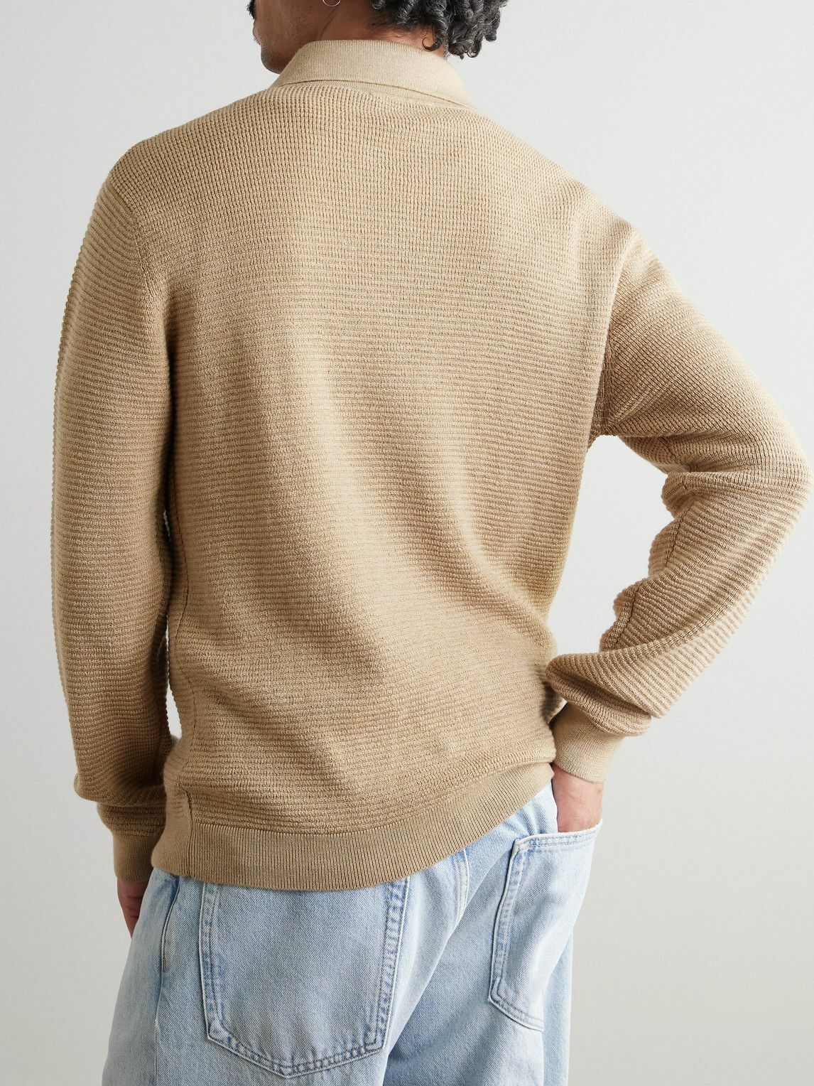 Frescobol Carioca - Orlando Merino Wool Polo Sweater - Neutrals