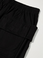 Rick Owens - Creatch Slim-Fit Tapered Cotton-Jersey Cargo Sweatpants - Black