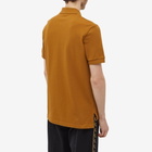 Fred Perry Authentic Men's One Button Polo Shirt in Dark Caramel