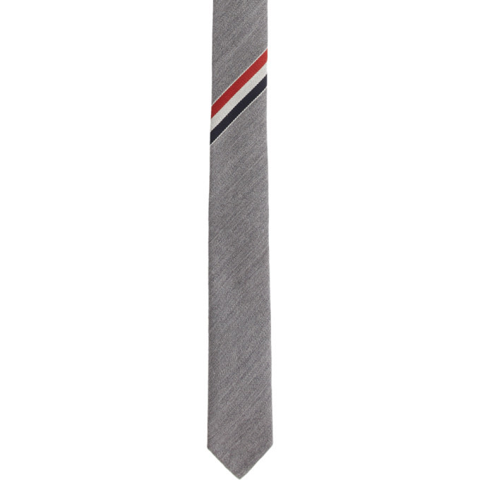 thom browne grey tie