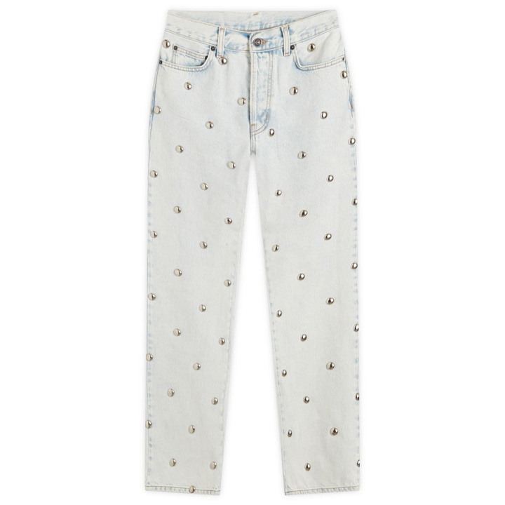 Photo: Fiorucci Women's Metal Straight Fit Jeans in Light Blue Bleach