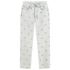 Fiorucci Women's Metal Straight Fit Jeans in Light Blue Bleach