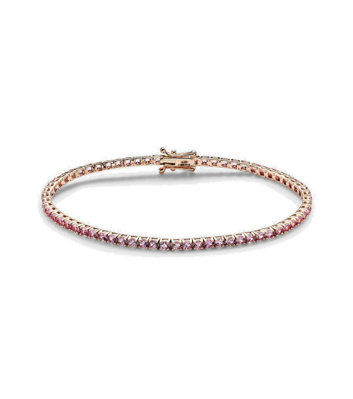 Photo: Roxanne First 14kt rose gold tennis bracelet with sapphires