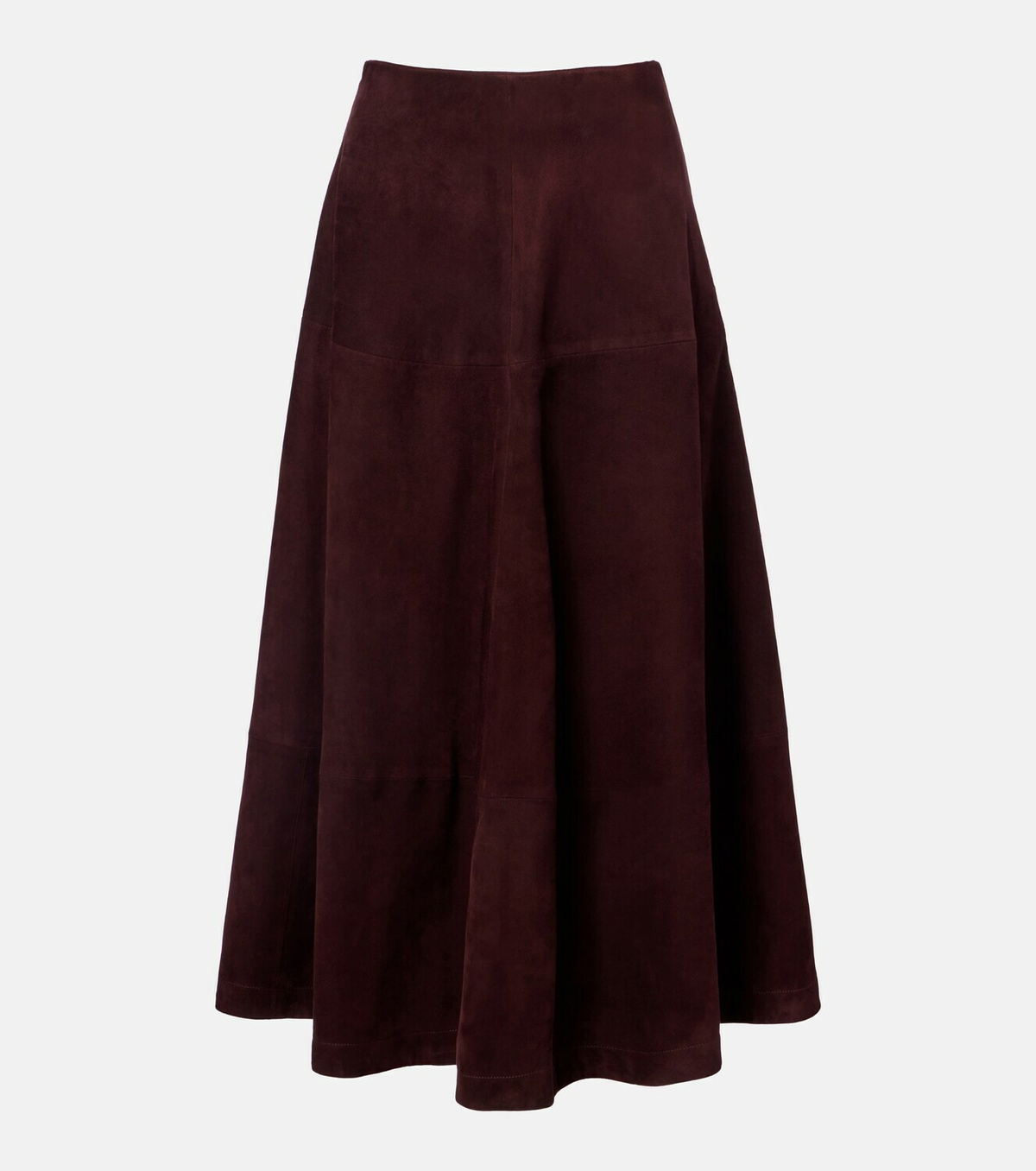 Nour Hammour Opera leather midi skirt
