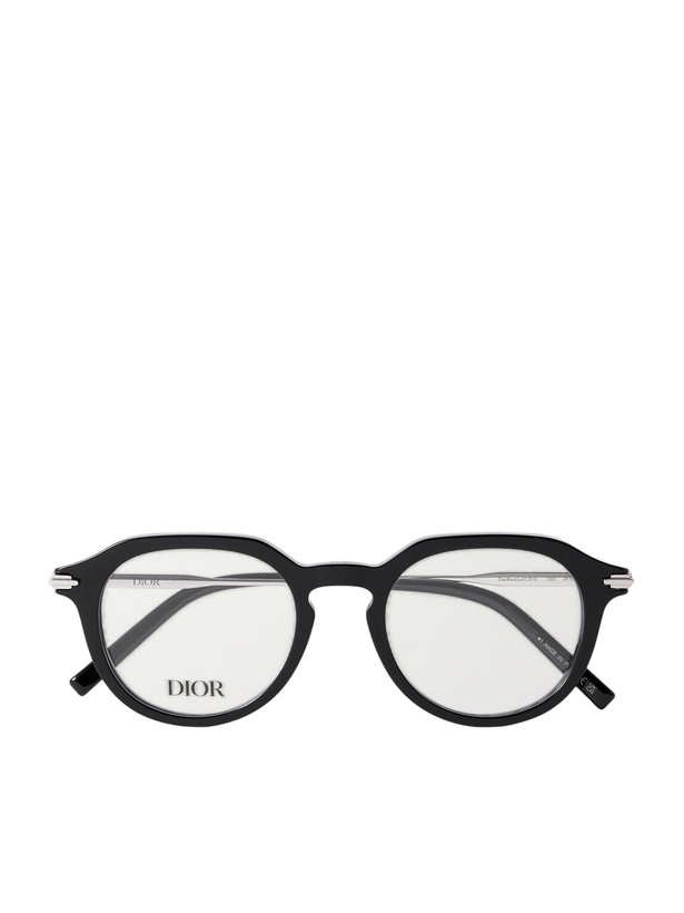 Photo: Dior Eyewear - DiorBlackSuitoR10I Round-Frame Acetate and Silver-Tone Metal Optical Glasses