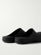 Bottega Veneta - Embossed Rubber Clogs - Black