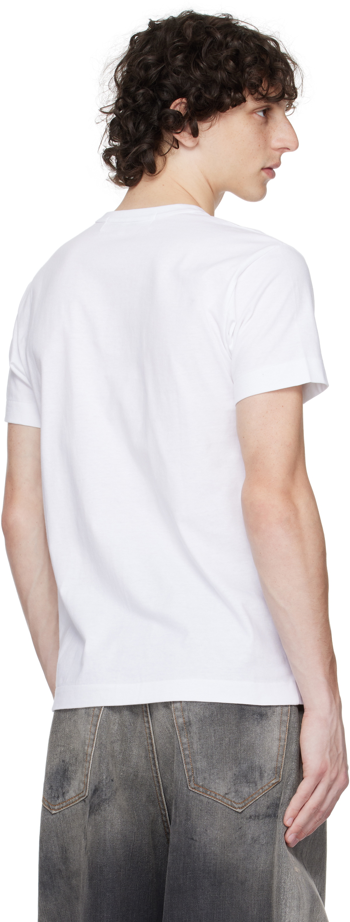 COMME des GARÇONS PLAY White Stud Print T-shirt