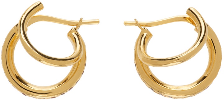 Photo: Panconesi SSENSE Exclusive Gold Crystal Stellar Earrings