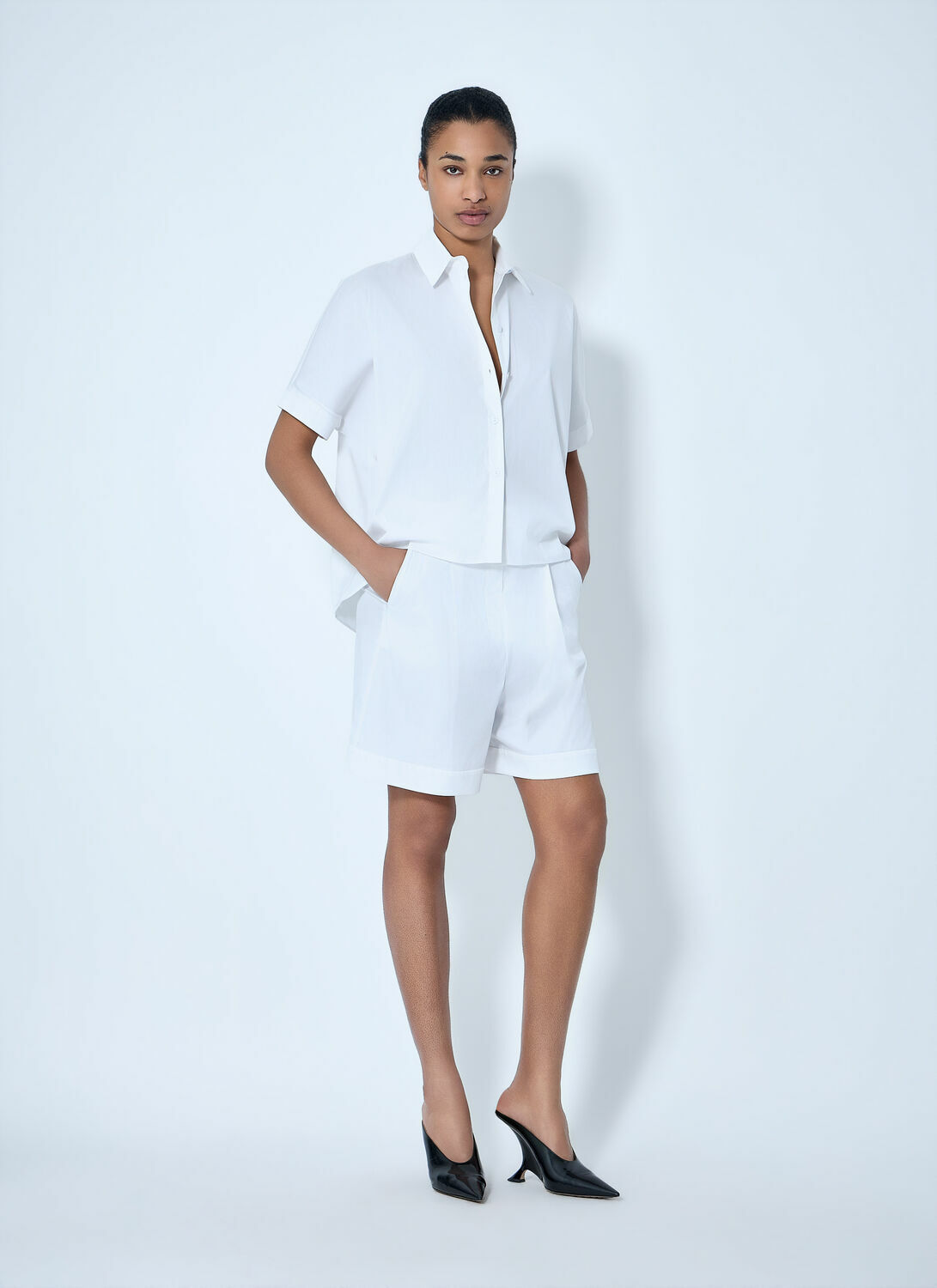 Max Mara Pleated High-Waist Shorts