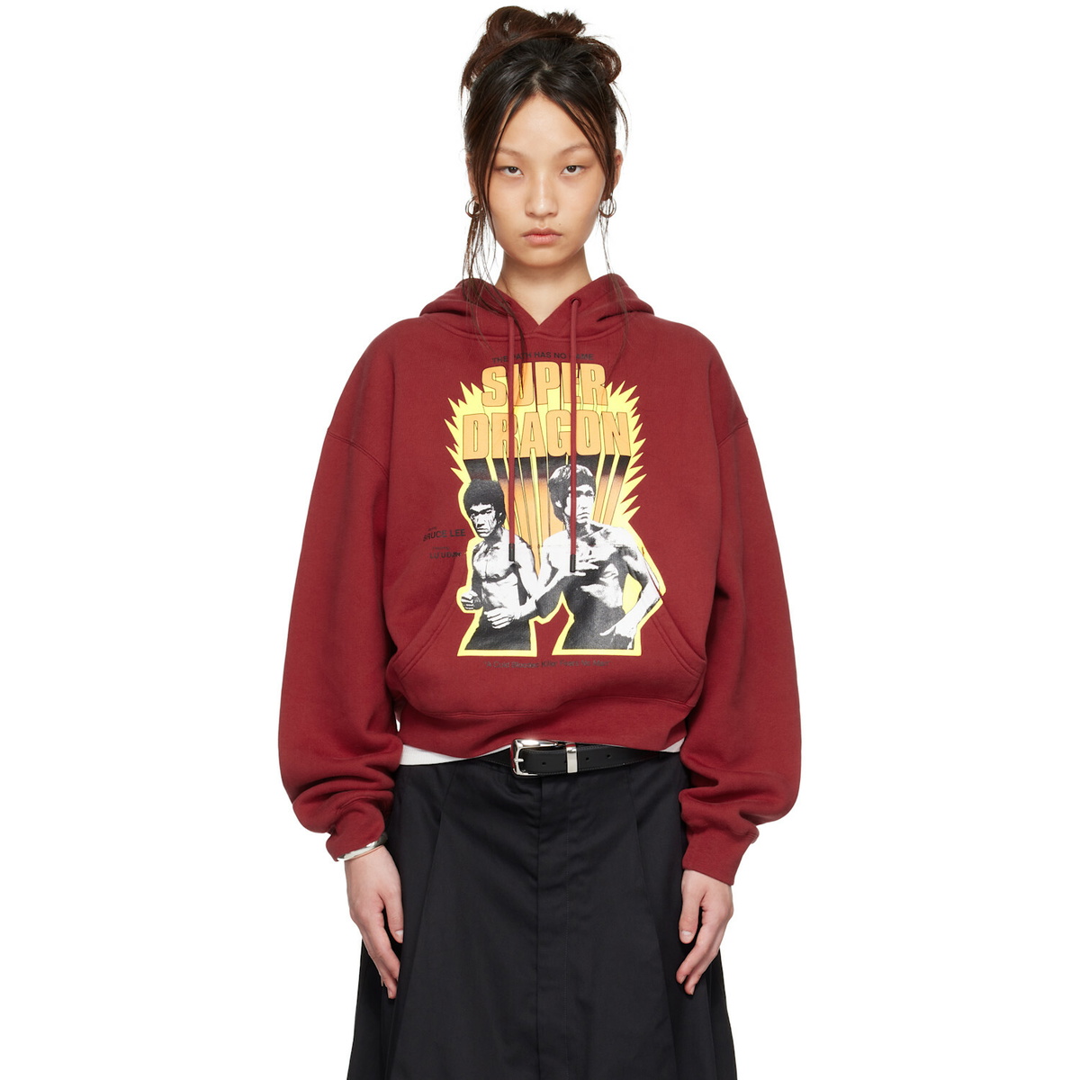 LU'U DAN BRUCE LEE x LỰU ĐẠN Red Heavy Weight Gym Hoodie