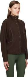 Outdoor Voices Brown Snap Sweatshirt