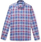 Peter Millar - Checked Cotton-Chambray Shirt - Blue