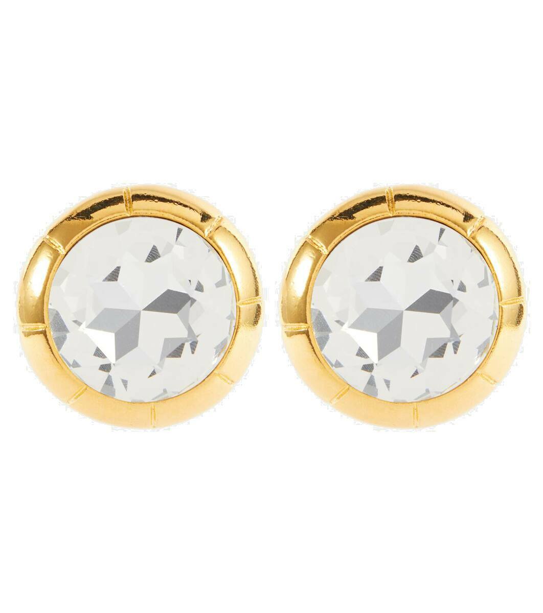 Alessandra Rich Women's Round Clip on Earrings Silver main image 1