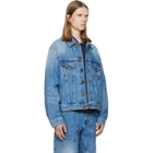 BALMAIN Blue Faded Denim Jacket