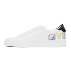 Givenchy White Embroidered Logo Urban Street Sneakers