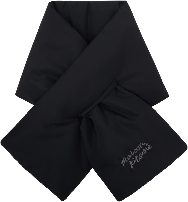 Photo: Maison Kitsuné Black Puffer Scarf