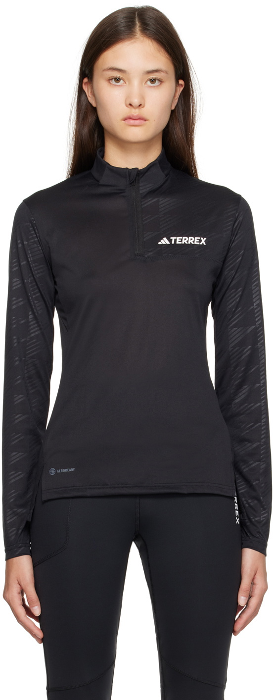 adidas Originals Black Half-Zip Top