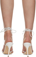 Manolo Blahnik White Leva Heeled Sandals