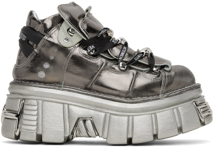 Photo: VETEMENTS Silver New Rock Edition Platform Sneakers