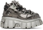 VETEMENTS Silver New Rock Edition Platform Sneakers