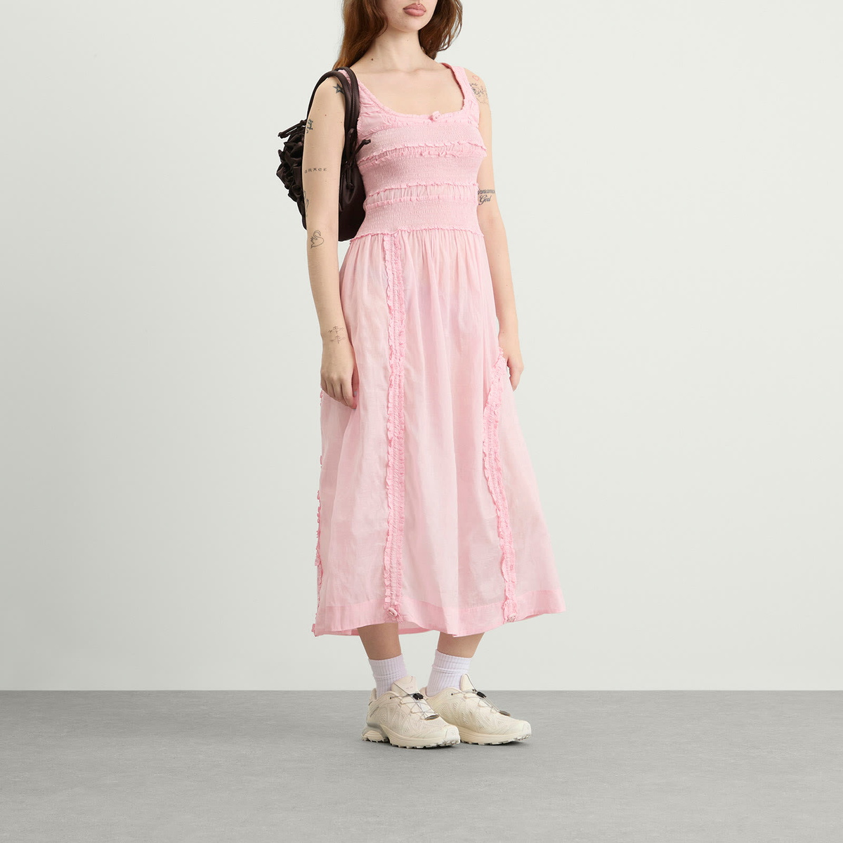 Damson Madder Women's Cynthia Sheer Midi Dress Presented By END. in Pink